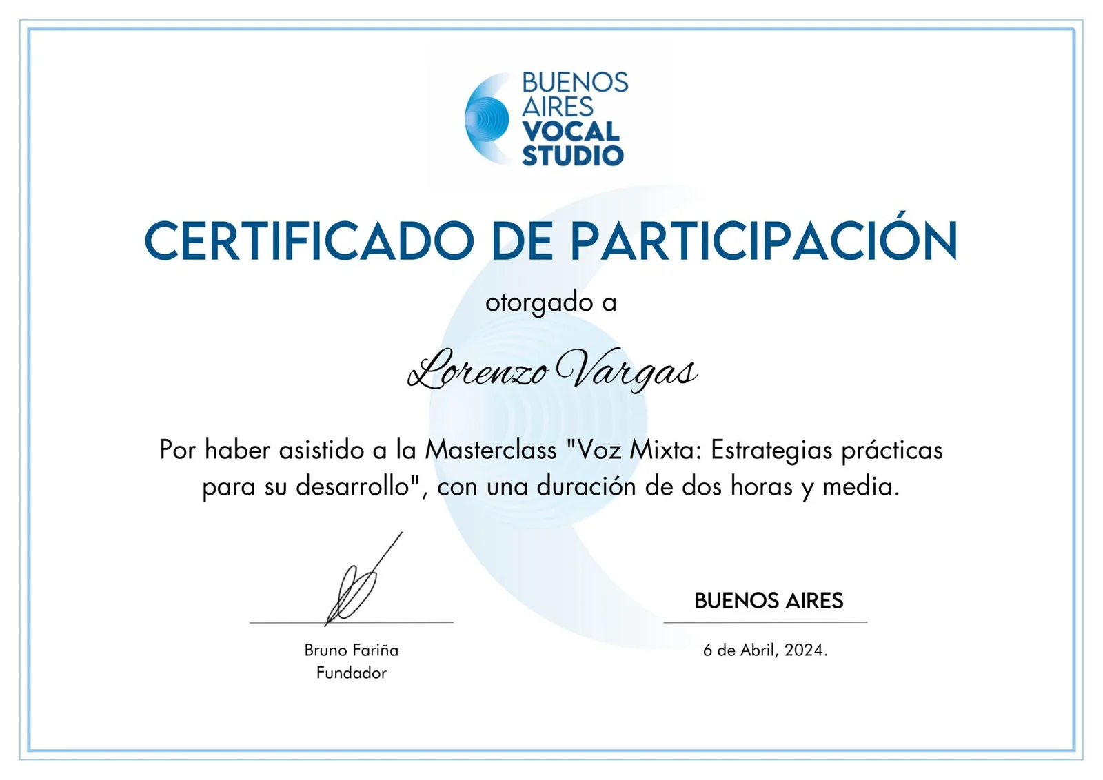 Certificación Voz Mixta Masterclass